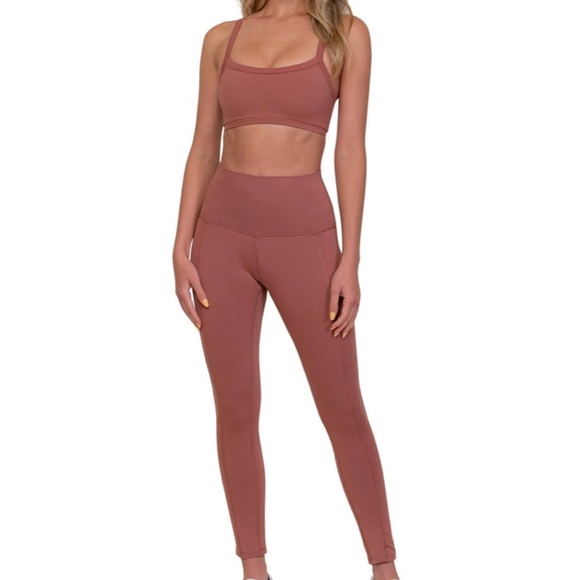 Morgan Stewart Sport Pants - Morgan Stewart Sport terra-cotta leggings